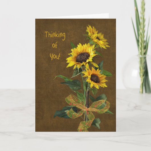 Zonnebloemen Kaart (Voorkant)