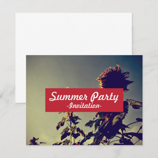 Zonnebloemen Kaart (Voorkant / Achterkant)