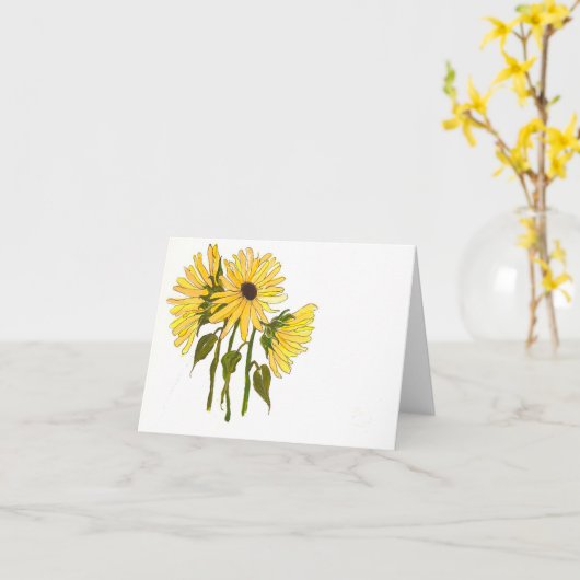 zonnebloemen kaart (Gele Bloem)