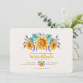Zonnebloemen Kaart (Staand voorkant)