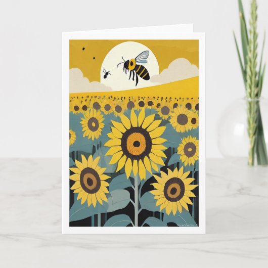 Zonnebloemen Kaart (Voorkant)