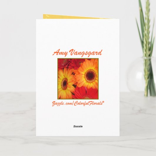 Zonnebloemen Kaart (Achterkant)