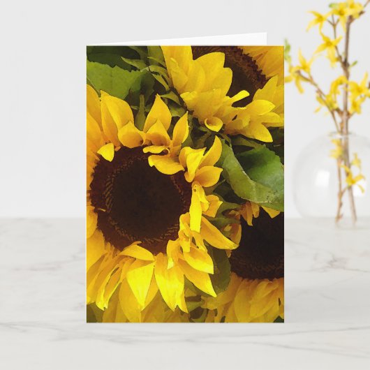 Zonnebloemen Kaart (Gele Bloem)