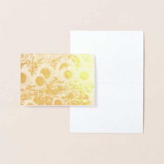 Zonnebloemen Kaart Folie (Display)