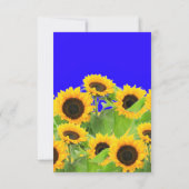 Zonnebloemen Kaart Oekraïne Vlag kleuren (Achterkant)