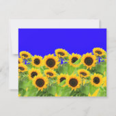 Zonnebloemen Kaart Oekraïne Vlag kleuren - Vrijhei (Voorkant)