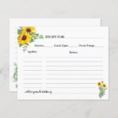 Zonnebloemen Kaart Vrijgezellenfeest (Voorkant / Achterkant)