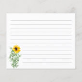 Zonnebloemen Kaart Vrijgezellenfeest (Achterkant)