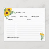 Zonnebloemen Kaart Vrijgezellenfeest (Voorkant)