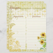 Zonnebloemen Kaarten ontvangen (Voorkant / Achterkant)