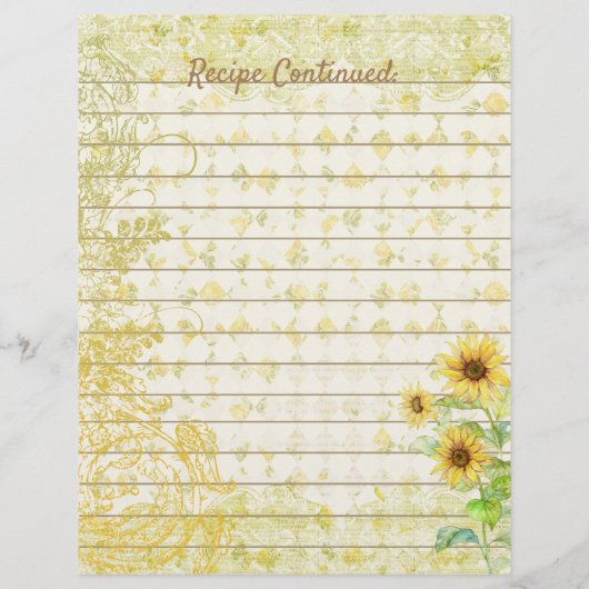 Zonnebloemen Kaarten ontvangen (Achterkant)