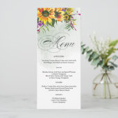 Zonnebloemen | Kaarten van het menu Wilde weduwen (Staand voorkant)