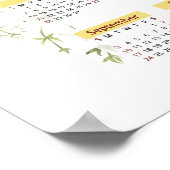 Zonnebloemen Kalender, 2023 Kalender, Jaarlijks Poster (Hoek)