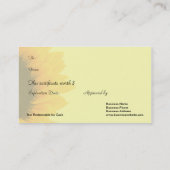 Zonnebloemen Kandle Relaxatie | Massagetherapie in Kortingskaartje (Achterkant)