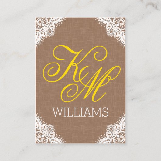 Zonnebloemen Kant Jar Rustieke Trouwplaats Kaarten Plaatskaartje (Achterkant)