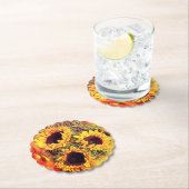 Zonnebloemen Kartonnen Onderzetters (Insitu)