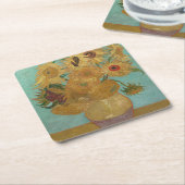 Zonnebloemen Kartonnen Onderzetters (Schuin)