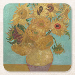 Zonnebloemen Kartonnen Onderzetters