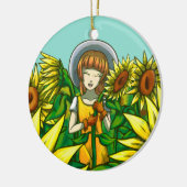 Zonnebloemen Keramisch Ornament (Links)