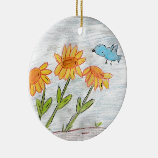 Zonnebloemen Keramisch Ornament (Rechts)