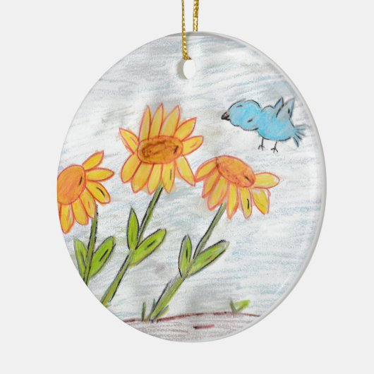 Zonnebloemen Keramisch Ornament (Links)