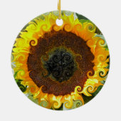 ZONNEBLOEMEN KERAMISCH ORNAMENT (Achterkant)
