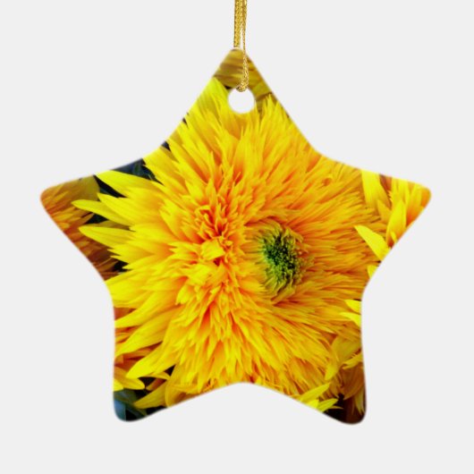 Zonnebloemen Keramisch Ornament (Achterkant)