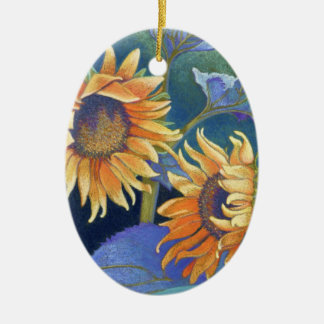 zonnebloemen keramisch ornament