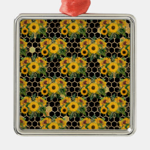 Zonnebloemen keren van nature naar het licht metalen ornament