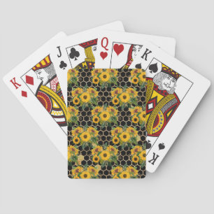 Zonnebloemen keren van nature naar het licht pokerkaarten