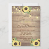 Zonnebloemen,Kerstverlichting,Houtstructuur Quince Kaart (Voorkant)