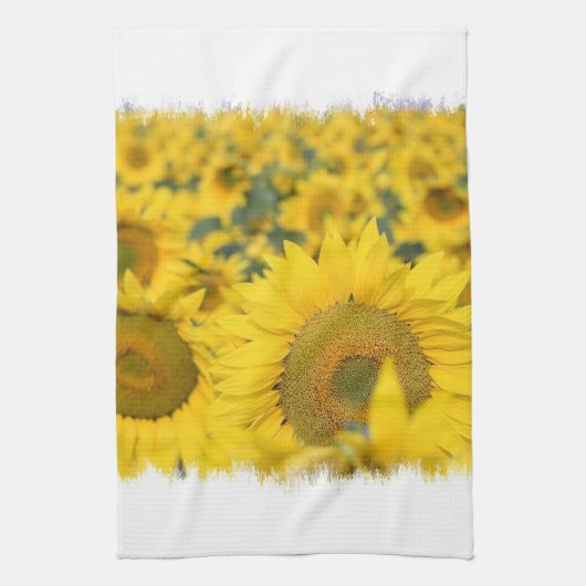 Zonnebloemen keukenhanddoek (Verticaal)
