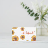 Zonnebloemen Kinder contactkaart Contactkaartje (Staand voorkant)