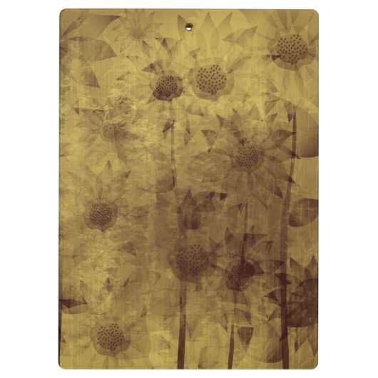 Zonnebloemen  klembord (Achterkant)