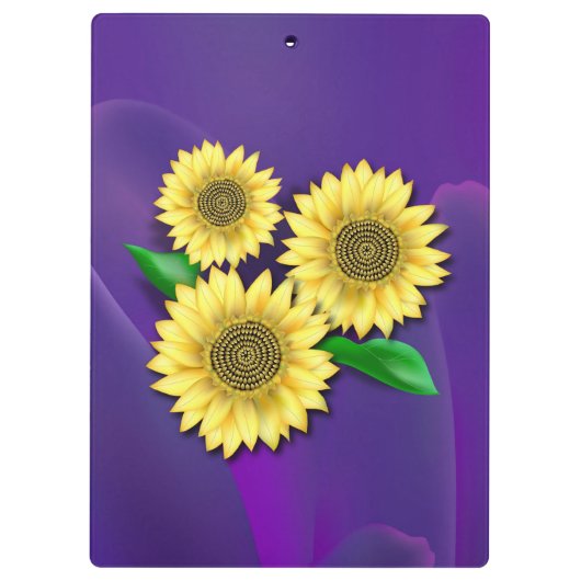 Zonnebloemen Klembord (Achterkant)