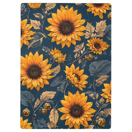 Zonnebloemen Klembord (Achterkant)