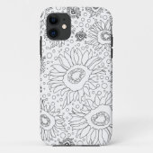 Zonnebloemen Kleurpagina Case-Mate iPhone Case (Achterkant)