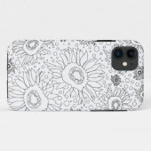 Zonnebloemen Kleurpagina Case-Mate iPhone Case (Achterkant (horizontaal))