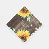 Zonnebloemen Klimmen Rustic Happy Birthday Servet (Hoek)