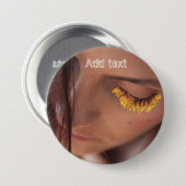 Zonnebloemen knop personaliseren ronde button 7,6 cm (Voorkant /achterkant)