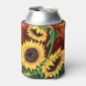 Zonnebloemen Koelbox Blikjeskoeler (Blikje Voorkant)