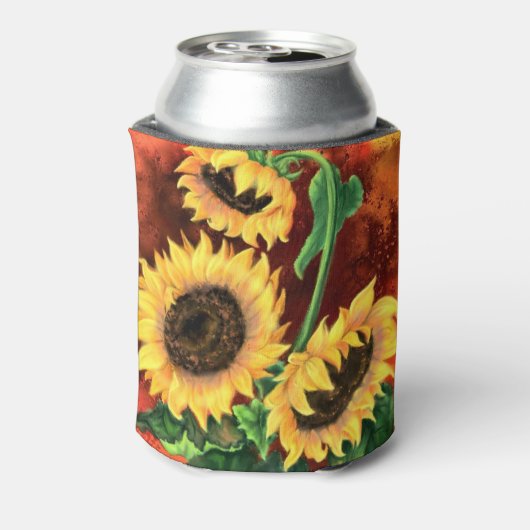 Zonnebloemen Koelbox Blikjeskoeler (Blikje Achterkant)