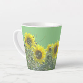 Zonnebloemen koesten. BC Green Latte Mok