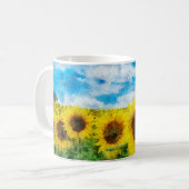 Zonnebloemen Koffiemok (Voorkant links)