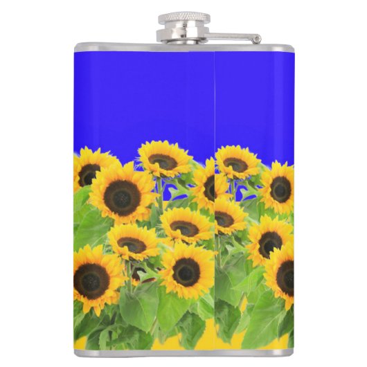 Zonnebloemen Kolf Heupfles (Achterkant)