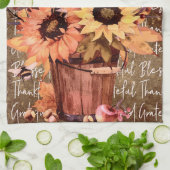 Zonnebloemen - Korte Thanksgiving Theedoek (Gevouwen)