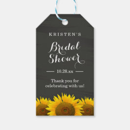 Zonnebloemen Krijtbord Bruiloft Dankjewel Cadeaulabel