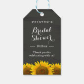 Zonnebloemen Krijtbord Bruiloftsdankjewel Cadeaulabel (Voorkant)