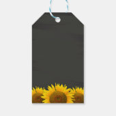 Zonnebloemen Krijtbord Bruiloftsdankjewel Cadeaulabel (Achterkant)