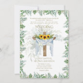 Zonnebloemen Kruis van de CATHOLIC Weddenschap Kaart (Voorkant)
